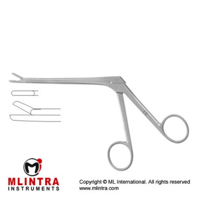 Cushing Leminectomy Rongeur Straight Stainless Steel, 18 cm - 7" Bite Size 2 x 10 mm